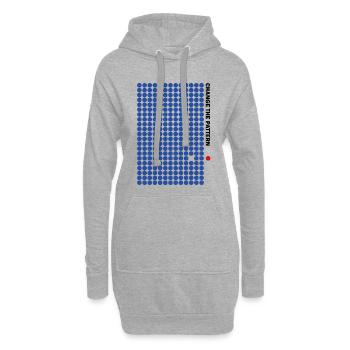 ÄNDERE DAS MUSTER - Hoodie-Kleid - Grau meliert - Vorne