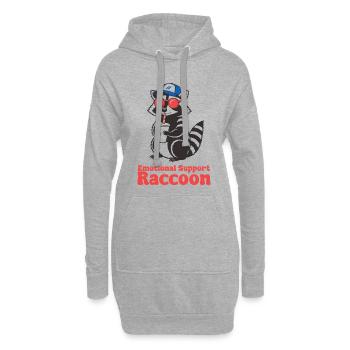 Raton laveur de soutien émotionnel - Sweat-shirt à capuche long Femme - gris chiné - Devant