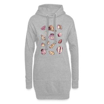 MOULES - Sweat-shirt à capuche long Femme - gris chiné - Devant