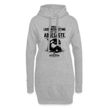 Lustiges Orca Meeting | Büro Humor & Homeoffice - Hoodie-Kleid - Grau meliert - Vorne