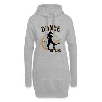Danse hors ligne - Sweat-shirt à capuche long Femme - gris chiné - Devant