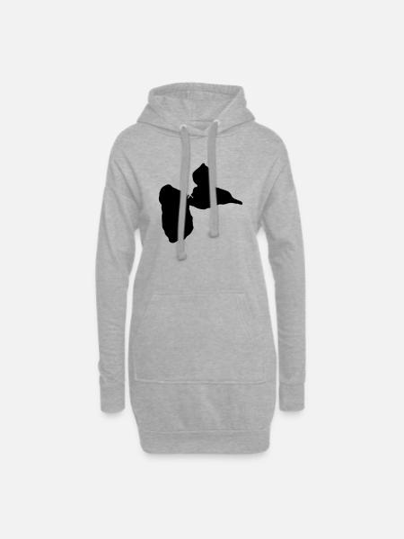 GWADA 9.12 - Sweat-shirt à capuche long Femme - gris chiné