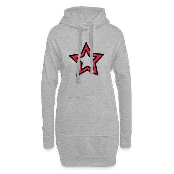 Petite étoile - Sweat-shirt à capuche long Femme - gris chiné - Devant
