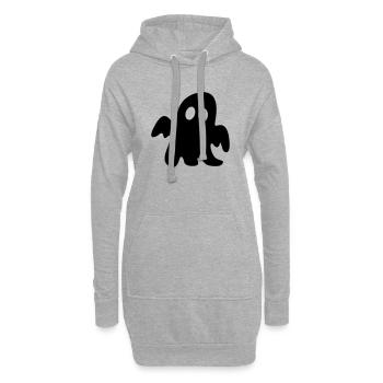 Spooky - Sweat-shirt à capuche long Femme - gris chiné - Devant