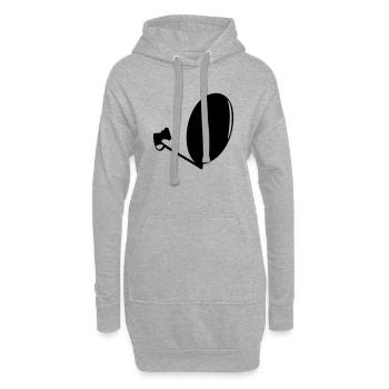 SAT - Sweat-shirt à capuche long Femme - gris chiné - Devant