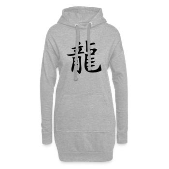 Dragon - Asian Zodiac Sign - Hoodie-Kleid - Grau meliert - Vorne