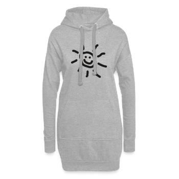 Sonne :-) - Hoodie-Kleid - Grau meliert - Vorne