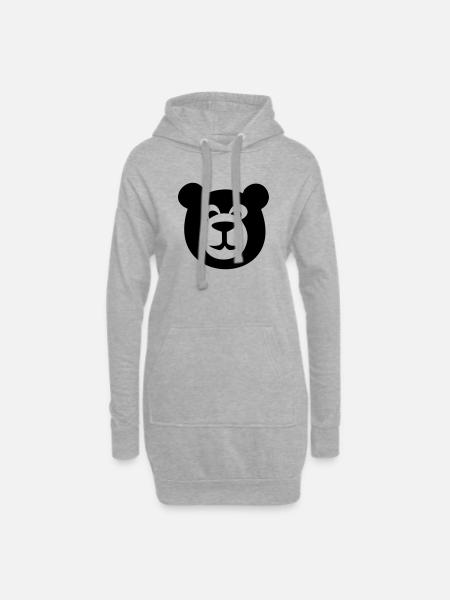 BÄR - Hoodie-Kleid - Grau meliert