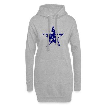 Stern - Hoodie-Kleid - Grau meliert - Vorne