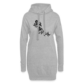Rose - Hoodie-Kleid - Grau meliert - Vorne