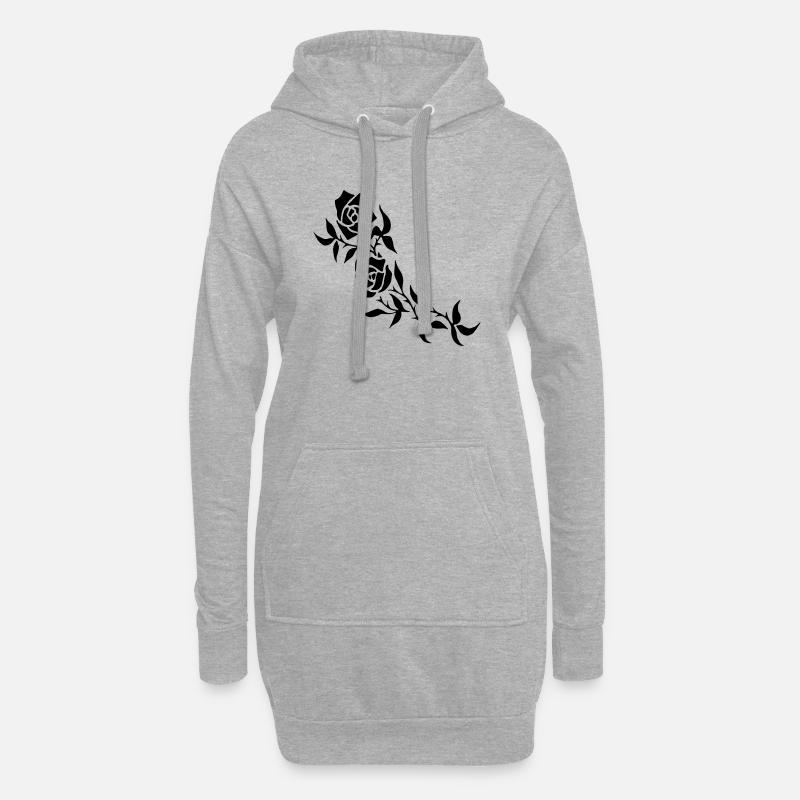 Rose - Hoodie-Kleid - Grau meliert