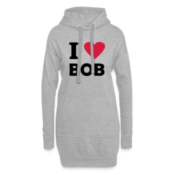 bob - Hoodie-Kleid - Grau meliert - Vorne