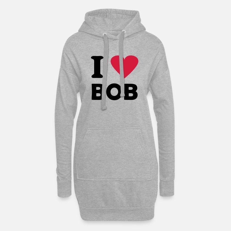 bob - Hoodie-Kleid - Grau meliert