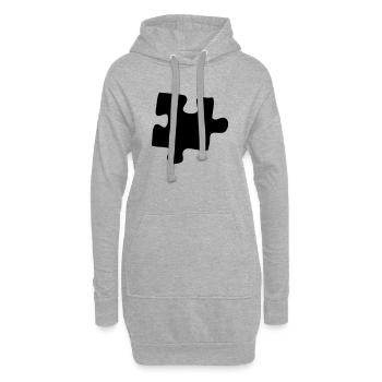 puzzle - Hoodie-Kleid - Grau meliert - Vorne