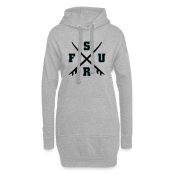 Surf Logo - Hoodie-Kleid - Grau meliert - Vorne
