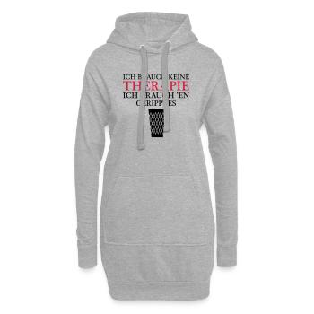 Therapy Gerippt Frankfurt - Hoodie-Kleid - Grau meliert - Vorne