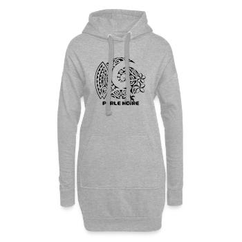 Perle-Noire-Surf-ai - Sweat-shirt à capuche long Femme - gris chiné - Devant