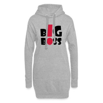 big_boss_2c - Sweat-shirt à capuche long Femme - gris chiné - Devant