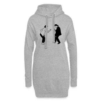 pulp fiction dancing pf06 - Hoodie-Kleid - Grau meliert - Vorne