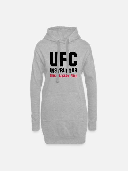 ufc instructor - Hoodie-Kleid - Grau meliert