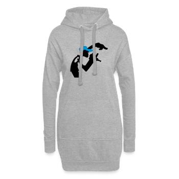 Rapper - Hoodie-Kleid - Grau meliert - Vorne