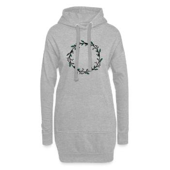 Geburtstagsshirt Zahl im Rahmen - Hoodie-Kleid - Grau meliert - Vorne
