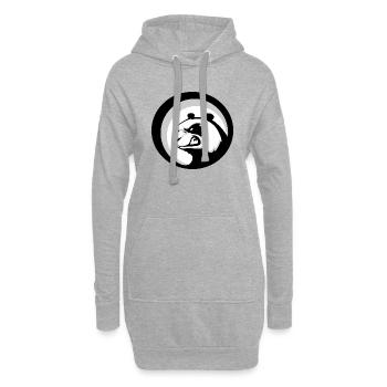 Grim Panda Sessions Logo - Hoodie-Kleid - Grau meliert - Vorne