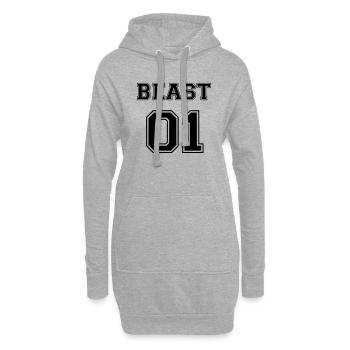 Beast 01 Partnerlook Paare Partner Liebe Geschenk - Hoodie-Kleid - Grau meliert - Vorne