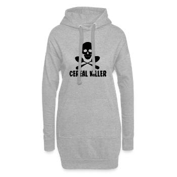 Halloween: Cereal Killer - Sweat-shirt à capuche long Femme - gris chiné - Devant