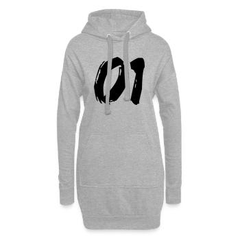 Brushed 01 - Hoodie-Kleid - Grau meliert - Vorne