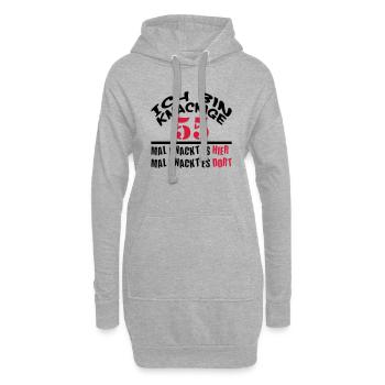 knackige_55 - Sweat-shirt à capuche long Femme - gris chiné - Devant