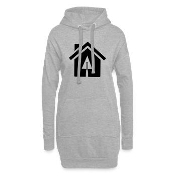 Haus - Hoodie-Kleid - Grau meliert - Vorne