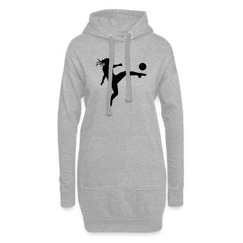 Soccer female - Sweat-shirt à capuche long Femme - gris chiné - Devant