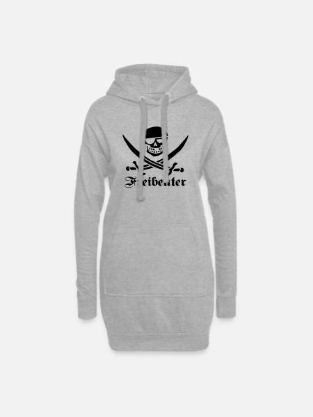 the pirate - Hoodie Dress - heather grey