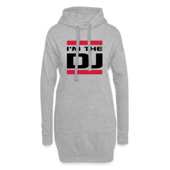 im_the_dj__f2 - Hoodie Dress - heather grey - Front