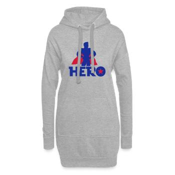 Hero Design - Hoodie-Kleid - Grau meliert - Vorne