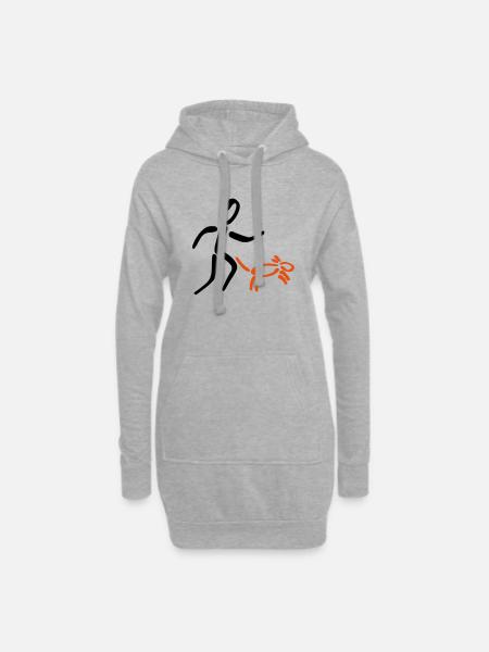 Agility - Sweat-shirt à capuche long Femme - gris chiné