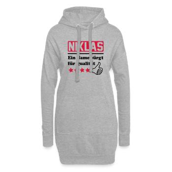 niklas - Hoodie-Kleid - Grau meliert - Vorne