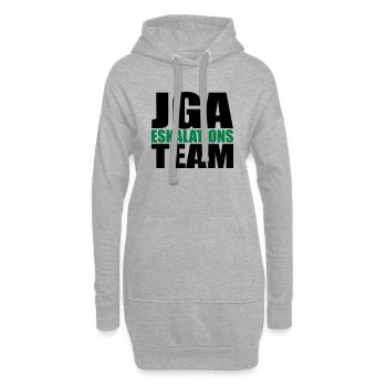 JGA Eskalation Junggesellen-Abschied Fun - Hoodie-Kleid - Grau meliert - Vorne