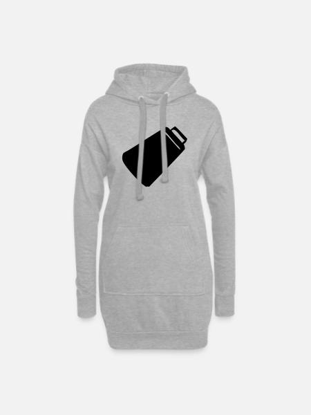 Cowbell - Hoodie Dress - heather grey