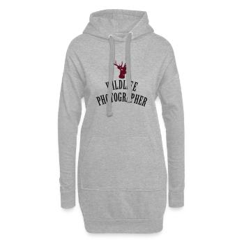 Wildlife Photographer (Deer, 2c) - Sweat-shirt à capuche long Femme - gris chiné - Devant