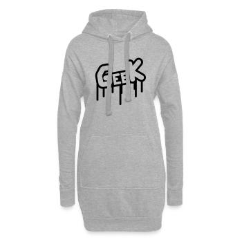geek_graffiti - Hoodie-Kleid - Grau meliert - Vorne