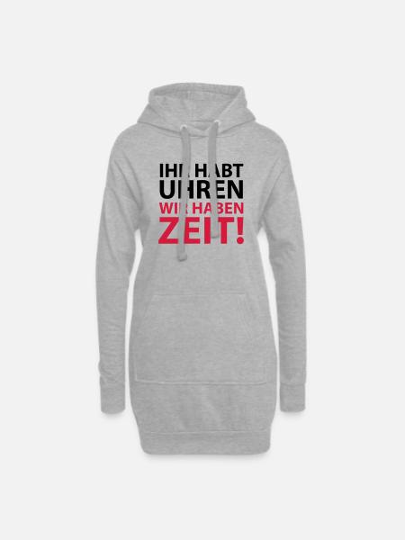 You have clocks we have time Proverb Rest Rest - Hoodie Dress - heather grey