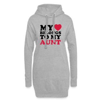 MHBTM aunt - Hoodie-Kleid - Grau meliert - Vorne