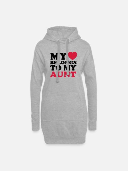MHBTM aunt - Hoodie-Kleid - Grau meliert