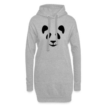 Panda Face - Hoodie-Kleid - Grau meliert - Vorne