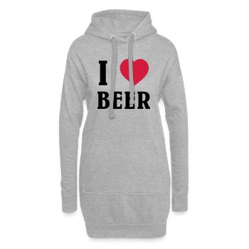 I Love Beer - Hoodie Dress - heather grey - Front