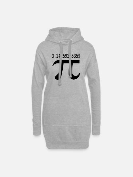 pi - Sweat-shirt à capuche long Femme - gris chiné