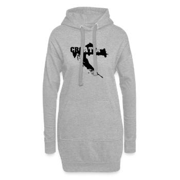 Croatie (ID: 002004) - Sweat-shirt à capuche long Femme - gris chiné - Devant