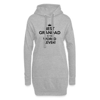 best grandad in the world ever - Hoodie Dress - heather grey - Front